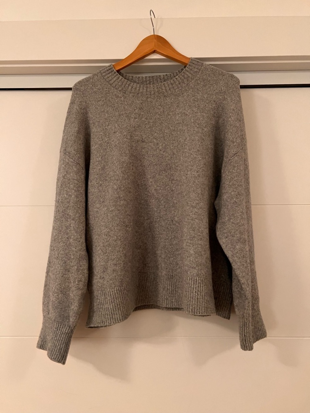 Everlane Heather Gray Knit Crew Sweater